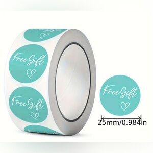 Teal Free Gift Stickers